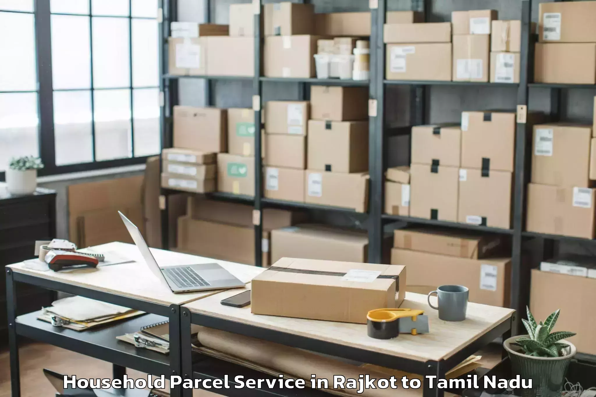 Reliable Rajkot to Thottiyam Household Parcel